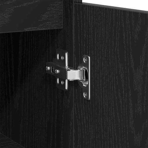 Шкаф за баня с рафт Черния дъб 30 x 30 x 100 см Инженерно дърво