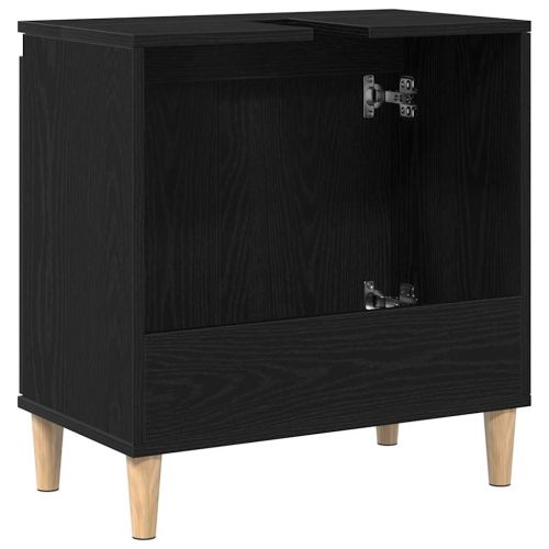 Шкаф за мивка в баня Черния дъб 58 x 33 x 60 см Инженерно дърво
