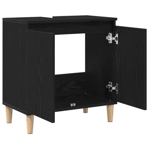 Шкаф за мивка в баня Черния дъб 58 x 33 x 60 см Инженерно дърво