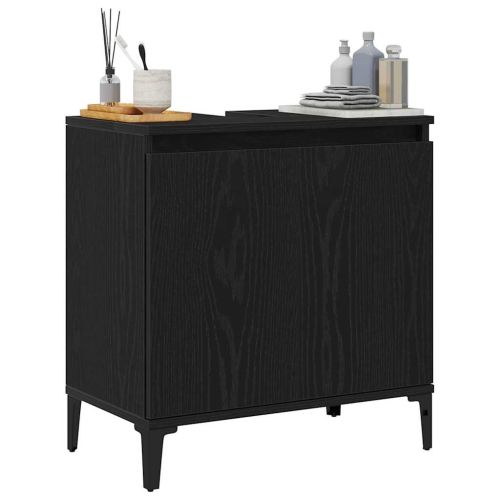 Шкаф за мивка в баня Черния дъб 58 x 33 x 60 см Инженерно дърво