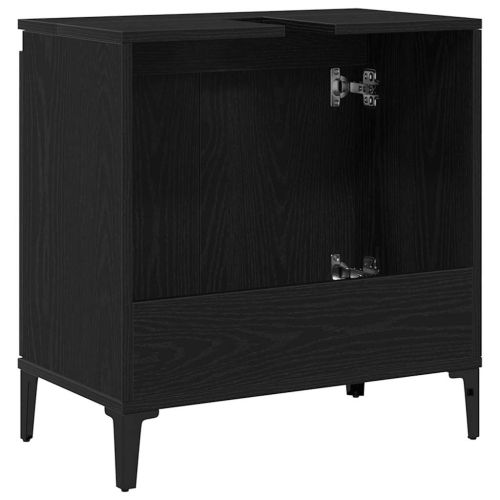 Шкаф за мивка в баня Черния дъб 58 x 33 x 60 см Инженерно дърво