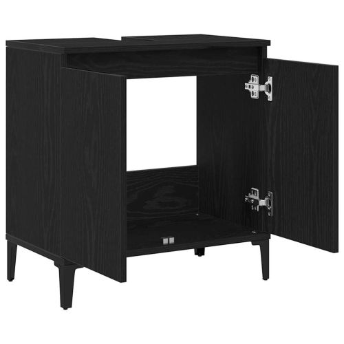 Шкаф за мивка в баня Черния дъб 58 x 33 x 60 см Инженерно дърво