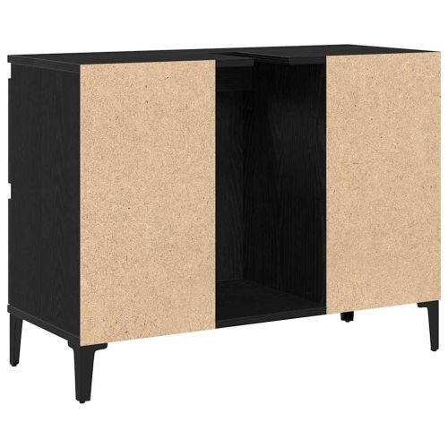 Шкаф за мивка в баня Черния дъб 80 x 33 x 60 см Инженерно дърво