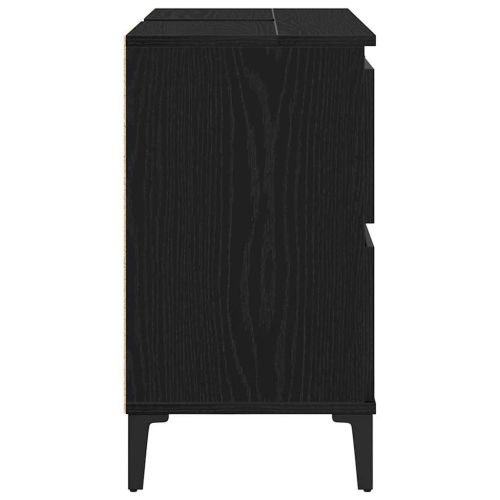 Шкаф за мивка в баня Черния дъб 80 x 33 x 60 см Инженерно дърво