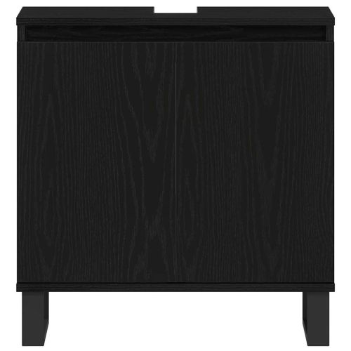 Шкаф за мивка в баня Черния дъб 58 x 33 x 60 см Инженерно дърво