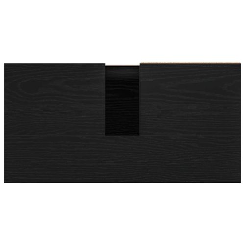 Шкаф за баня с врата Черния дъб 65 x 33 x 60 см Инженерно дърво