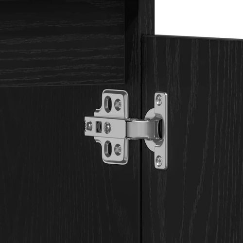 Шкаф за баня с врата Черния дъб 65 x 33 x 60 см Инженерно дърво