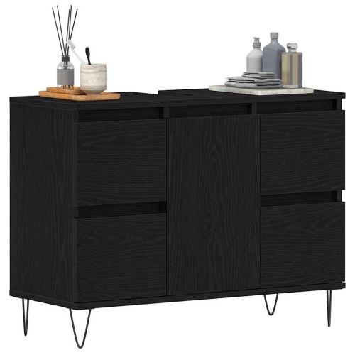 Шкаф за мивка в баня Черния дъб 80 x 33 x 60 см