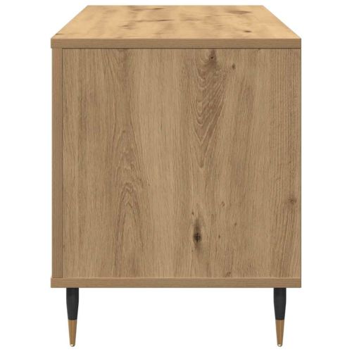 Шкаф за грамофонни плочи с рафт дъб артизан 100 x 38 x 48 см