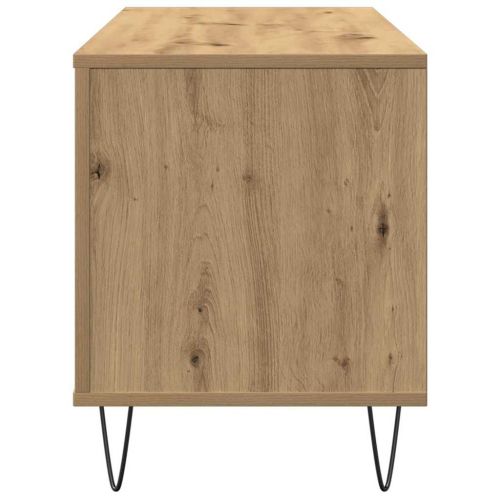 Шкаф за грамофонни плочи с рафт дъб артизан 100 x 38 x 48 см