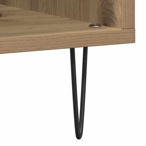 Шкаф за грамофонни плочи с рафт дъб артизан 100 x 38 x 48 см