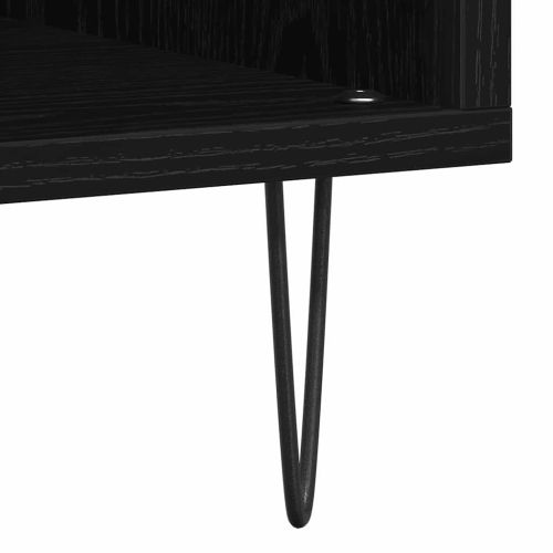 Шкаф за грамофонни плочи с рафт Черния дъб 100 x 38 x 48 см