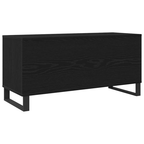 Шкаф за грамофонни плочи с рафт Черния дъб 100 x 38 x 48 см