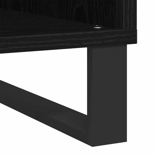Шкаф за грамофонни плочи с рафт Черния дъб 100 x 38 x 48 см