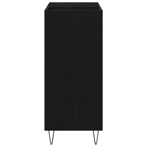 Шкаф за грамофонни плочи с рафт Черния дъб 85 x 38 x 89 см