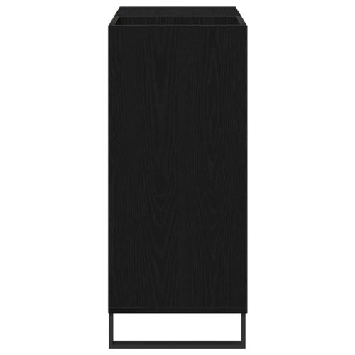 Шкаф за грамофонни плочи с рафт Черния дъб 85 x 38 x 89 см