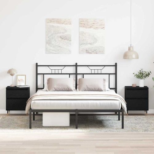 Нощен шкаф 2 pcs Черния дъб 40 x 35 x 50 см Инженерно дърво