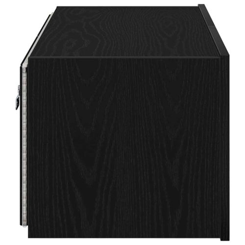 TV стенен шкаф 80 x 35 x 31 cm Черния дъб Инженерна дървесина