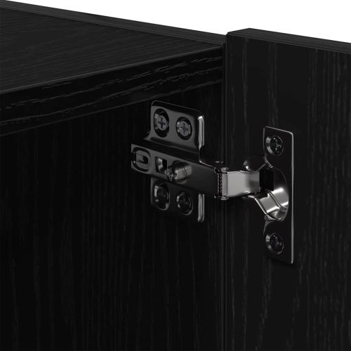 TV стенен шкаф 2 pcs Черния дъб 80 x 35 x 31 cm Инженерно дърво