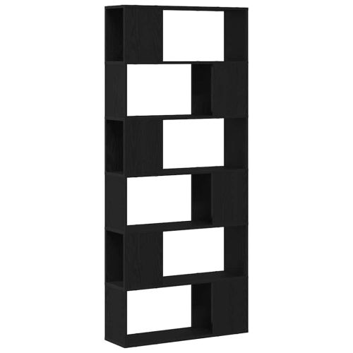 Комплект ТВ шкаф Черно 80 x 24 x 186 cm Инженерно дърво