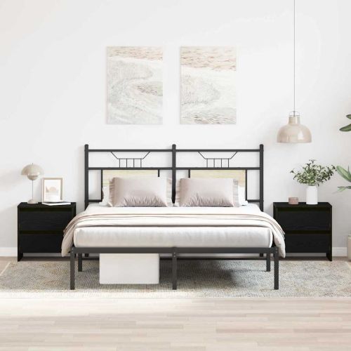 Нощен шкаф 2 pcs Черния дъб 45 x 34 x 44,5 см Инженерно дърво