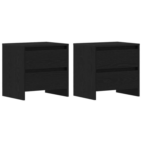 Нощен шкаф 2 pcs Черния дъб 45 x 34 x 44,5 см Инженерно дърво