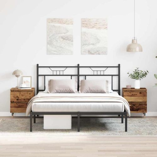 Нощен шкаф 2 pcs Старо дърво 40 x 35 x 50 см Инженерно дърво