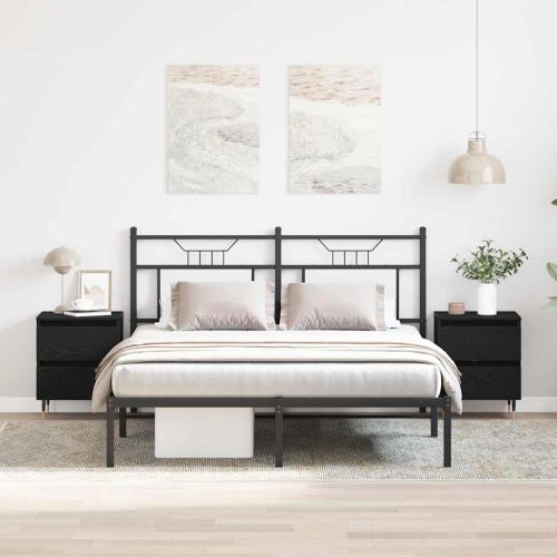 Нощен шкаф 2 pcs Черния дъб 40 x 35 x 50 см Инженерно дърво