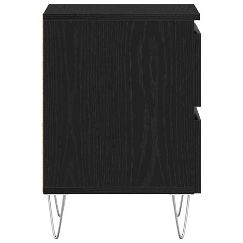 Нощен шкаф с чекмедже Черен дъб 40 x 35 x 50 см Инженерно дърво