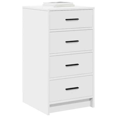 Служебен шкаф с чекмедже Бяло 40 x 41 x 75 см Инженерно дърво