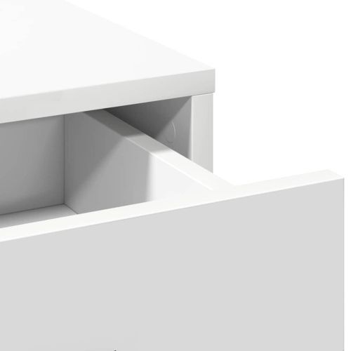 Служебен шкаф с чекмедже Бяло 40 x 40.5 x 75 см Инженерно дърво