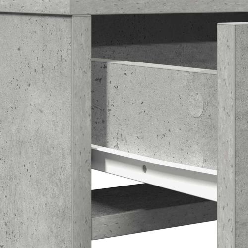 Тоалетка с рафт Циментено сиво 50 x 41 x 135 см Инженерно дърво