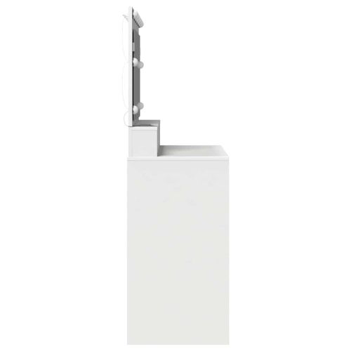 Тоалетка с рафт Бяло 100 x 41 x 135 см Инженерно дърво