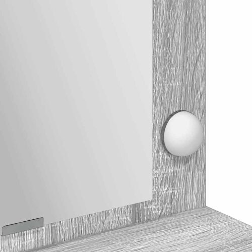 Тоалетка с рафт Сив Сонома 100 x 41 x 135 см Инженерно дърво