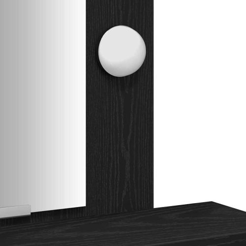 Тоалетка с чекмедже Черно 50 x 41 x 140 см Инженерно дърво