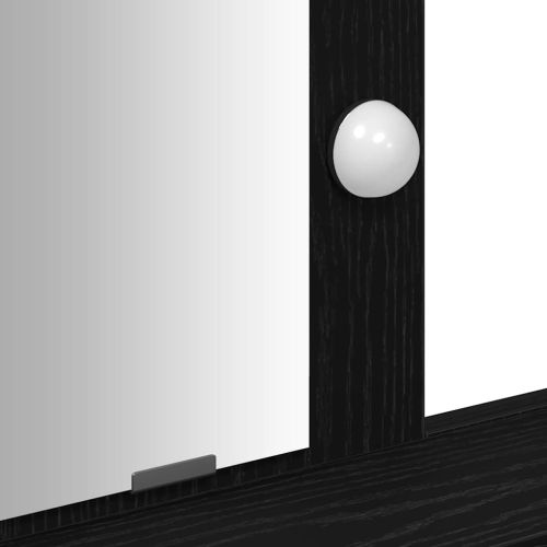 Тоалетка с чекмедже Черно 79 x 41 x 140 см Инженерно дърво