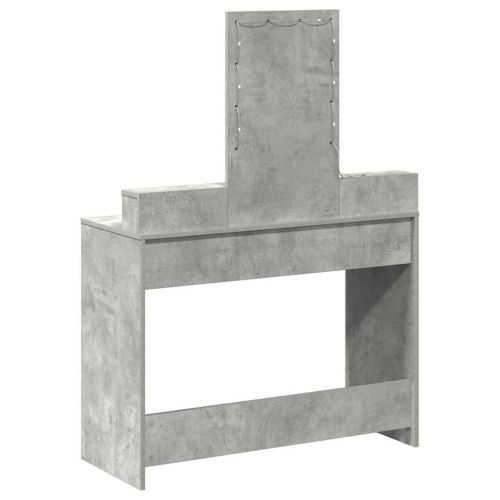 Тоалетка с чекмедже Сив 100 x 41 x 140 см Инженерно дърво