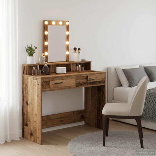 Тоалетка с чекмедже Кафяво 100 x 41 x 140 см Инженерно дърво