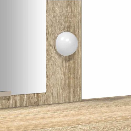 Тоалетка с врата Кафяво 102 x 33 x 135 см Инженерно дърво