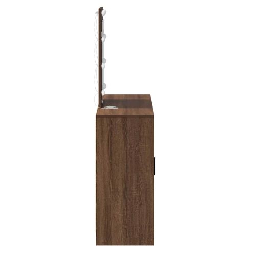Тоалетка с врата Кафяво 102 x 33 x 135 см Инженерно дърво