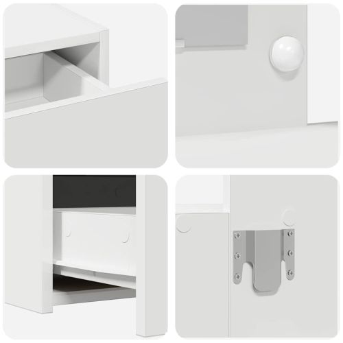 Тоалетка с чекмедже Бяло 83 x 40 x 70 см Инженерно дърво