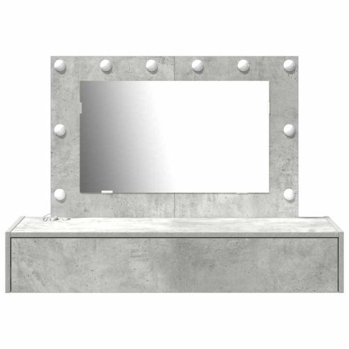Тоалетка с чекмедже Сив 100 x 40 x 70 см Инженерно дърво