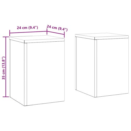 Стойка за растения 2 pcs Антрацит 24 x 24 x 35 см Стомана