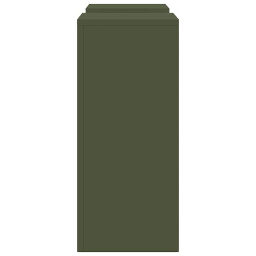 Стойка за растения 2 pcs Маслиненозелен 24 x 24 x 55 см Стомана