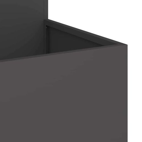 Градинска саксия Черно 100 x 100 x 60 см Стомана
