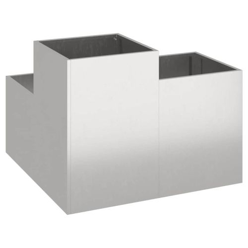 Градинска саксия Сребрист 100 x 100 x 60 см Неръждаема стомана