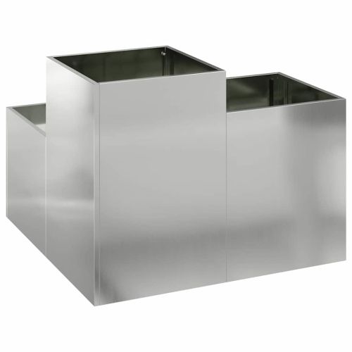 Градинска саксия Сребрист 100 x 100 x 60 см Поцинкована стомана