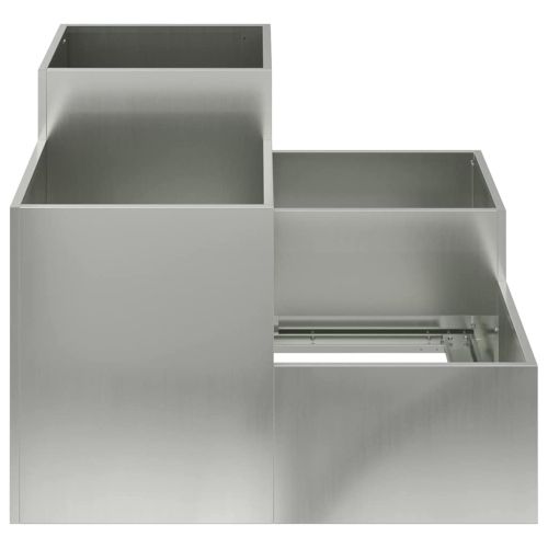 Градинска саксия Сребрист 100 x 100 x 60 см Поцинкована стомана