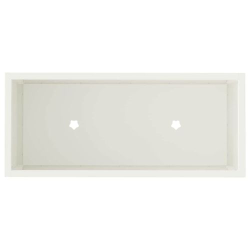 Повдигната градинска саксия Бяло 60 x 26 x 48 см Стомана