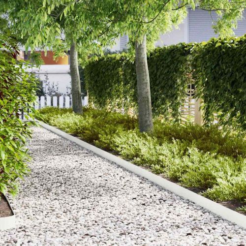 Ограда за трева 20 pcs Бяло 100 x 0.05 x 20 см